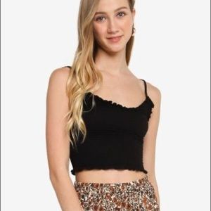 Ida Ruched Strappy Cami Crop